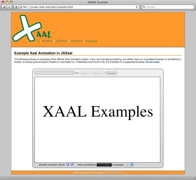 JSXaal Viewer Example